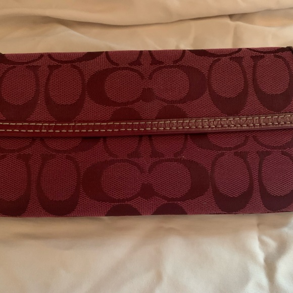 Coach Burgundy Wallet - Picture 3 of 5